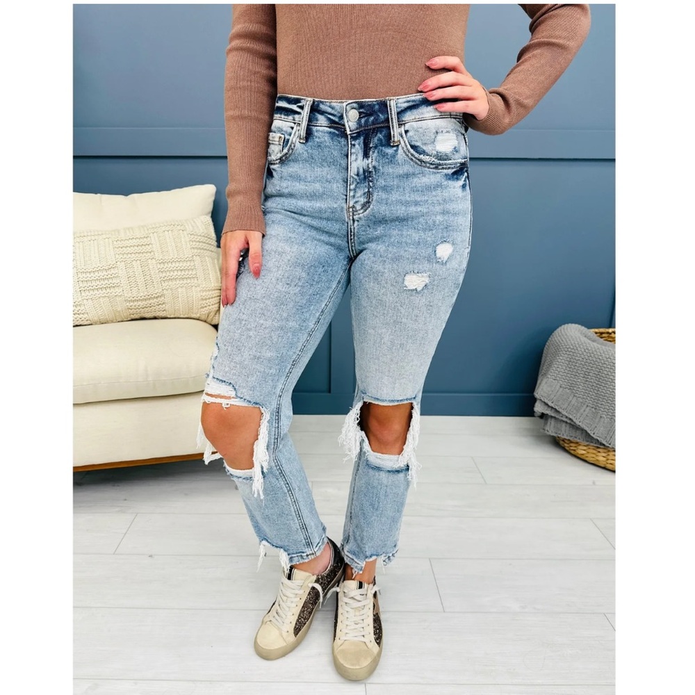 Lovervet You're My Lover Cropped Straight Leg Jeans